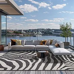 Teppich für innen und außen - Winona (schwarz)