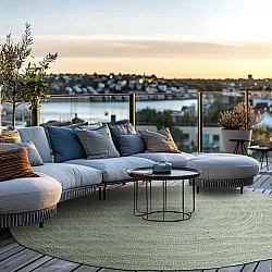 Runder Juteteppich - Amasia (grau)