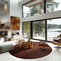 Runder Juteteppich - Amasia (kaffee)