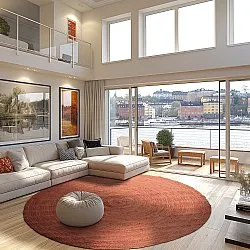 Runder Juteteppich - Amasia (kastanie)