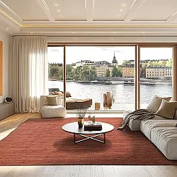 Juteteppich - Amasia (kastanie)