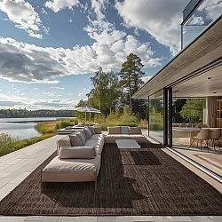 Juteteppich - Amasia (dunkles taupe)