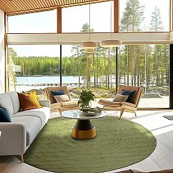 Runder Juteteppich - Amasia (olive)