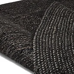 Runder Juteteppich - Amasia (schwarz)