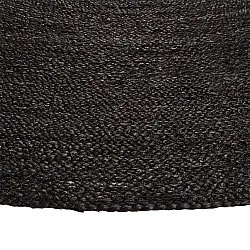 Runder Juteteppich - Amasia (schwarz)