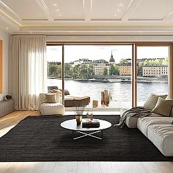 Juteteppich - Amasia (schwarz)