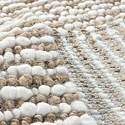 Juteteppich - Bally Jute/wool Bubble (natur/weiß)