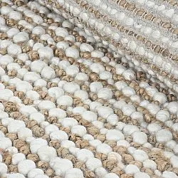 Juteteppich - Bally Jute/wool Bubble (natur/weiß)