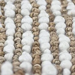 Juteteppich - Bally Jute/wool Bubble (natur/weiß)