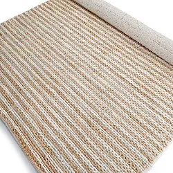 Tapis chanvre - Howrah Braided Jute (nature/blanc)