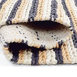 Juteteppich - Howrah Braided Jute (natur/weiß/schwarz)