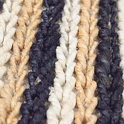 Juteteppich - Howrah Braided Jute (natur/weiß/schwarz)