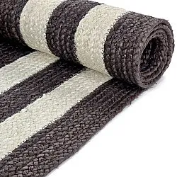 Juteteppich - Jessore (dunkles taupe/weiß)