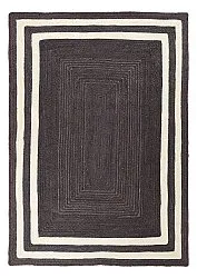 Juteteppich - Jessore (dunkles taupe/weiß)