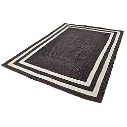 Juteteppich - Jessore (dunkles taupe/weiß)