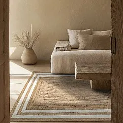 Juteteppich - Jessore (natur/weiß)