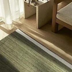 Tapis chanvre - Senaki (vert militaire/blanc)