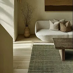 Tapis chanvre - Senaki (vert militaire/blanc)