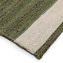 Tapis chanvre - Senaki (vert militaire/blanc)