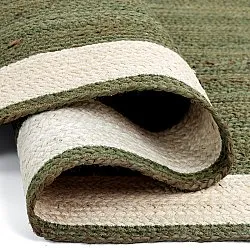 Tapis chanvre - Senaki (vert militaire/blanc)