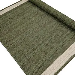 Tapis chanvre - Senaki (vert militaire/blanc)