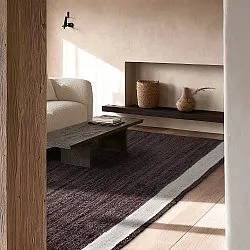 Juteteppich - Senaki (dunkles taupe/weiß)