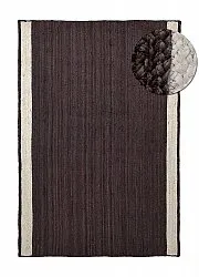 Juteteppich - Senaki (dunkles taupe/weiß)