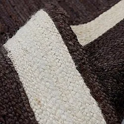 Juteteppich - Senaki (dunkles taupe/weiß)