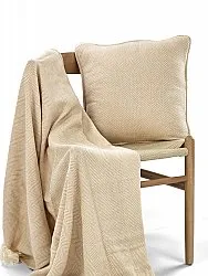 Kissenbezug - Denisa Fishbone (beige/weiß)