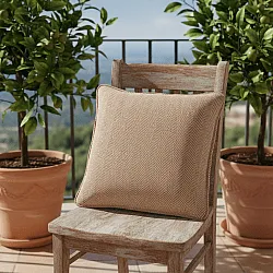 Kissenbezug - Denisa Fishbone (braun/weiß)