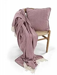 Kissenbezug - Denisa Fishbone (rot/weiß)