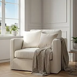 Housse de coussin - Luana (blanc)