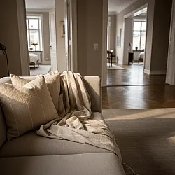 Kissenbezug - Martina Stripe (beige/weiß)