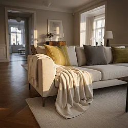 Housse de coussin - Martina Stripe (vert/blanc)