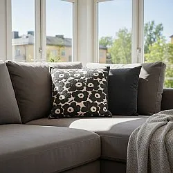 Kissenbezug - Onsala (schwarz/weiß)