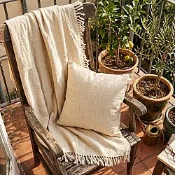Taie d'oreiller - Veya cotton cushion cover (crème)