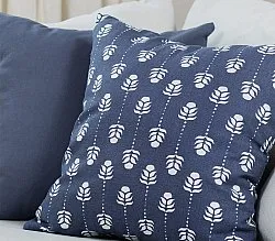 Housse de coussin lot de 2 - Sari (bleu)