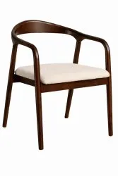 Armlehnstuhl - Aspa (dunkelbraun/beige) - 2 Stck.