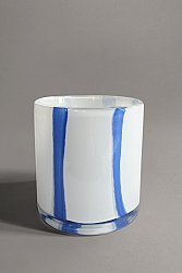 Kerzenhalter S - Zuri (weiß/blau)