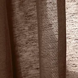 Rideaux Lot de 2 - Rideau mélange lin Lumira (marron foncé)