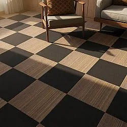 Teppichboden - Almeria Teppichfliesen 24 Stk. (unregelmäßig gestreift braun)
