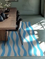 Wilton-Teppich - Marsala (blau/weiß)