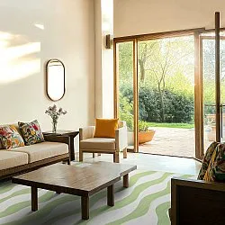 Wilton-Teppich - Marsala (grün/weiß)