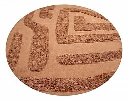 Runde Teppiche - Alexa Natural Cotton Shaggy (terrakotta)