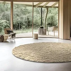 Runde Teppiche - Amberley Natural Cotton Shaggy (beige)