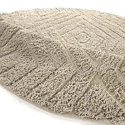 Runde Teppiche - Amberley Natural Cotton Shaggy (beige)