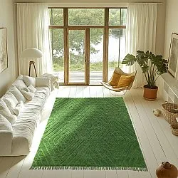 Hochflorteppiche - Amberley Natural Cotton Shaggy (grün)