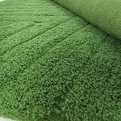 Runde Teppiche - Amberley Natural Cotton Shaggy (grün)