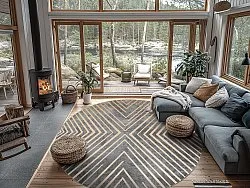 Tapis rond - Amorgos (cloud)