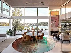 Rund Teppich - Andali (grau/rot/multi)